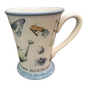 Marjolein Bastin Blue Skies Butterfly Ceramic Coffee Mug Collectible